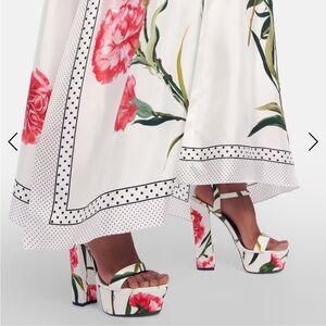 Dolce & Gabbana Keira Floral Block Heel Platform Ankle straps Sandals EU 40.5